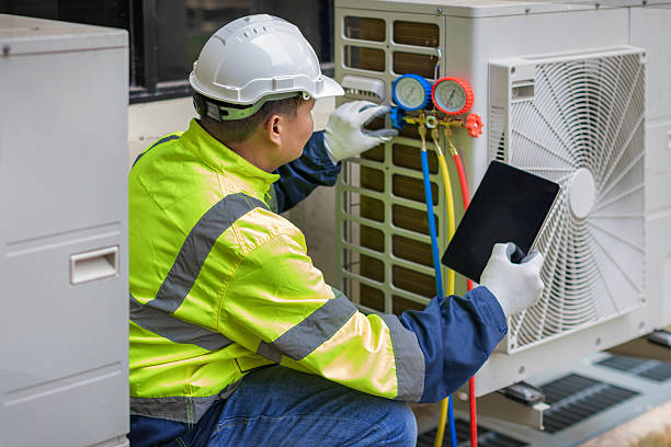 Professional Air Duct Cleaning technician working in Morrow, OH